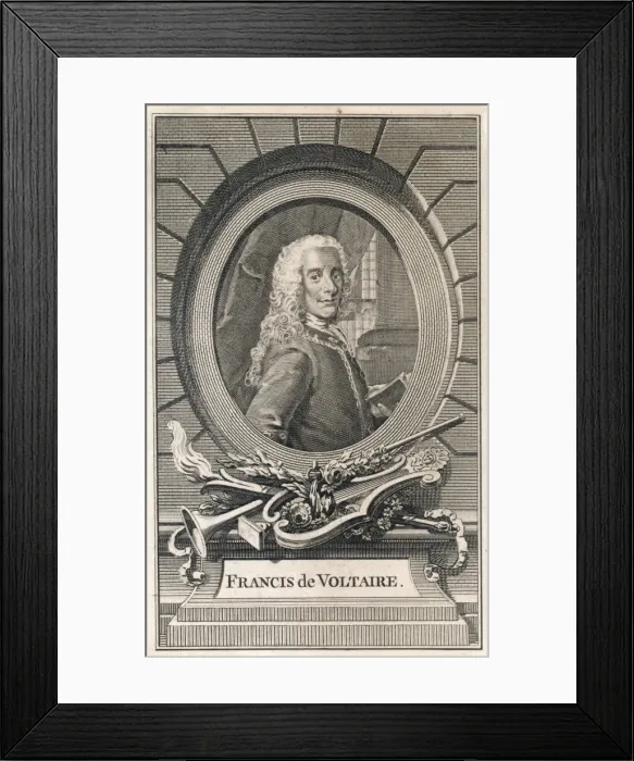 Framed Print : Voltaire Oval Frame Framed Print : Voltaire Oval Frame