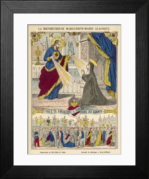 Framed Print : Alacoque and Jesus Framed Print : Alacoque and Jesus