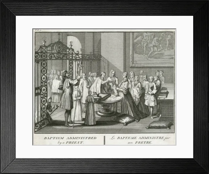 Framed Print : Baptism by a Priest Framed Print : Baptism by a Priest