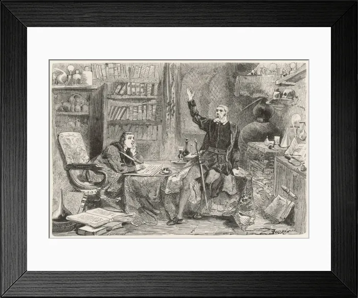 Framed Print : Paracelsus & Secretary Framed Print : Paracelsus & Secretary