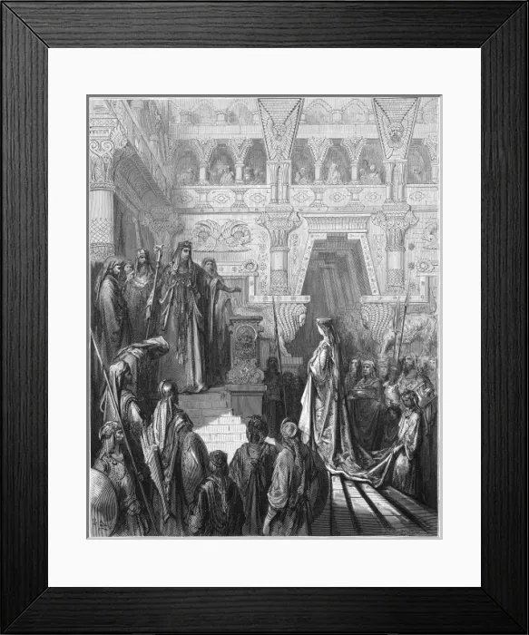 Framed Print : Solomon / Sheba (Dore) Framed Print : Solomon / Sheba (Dore)