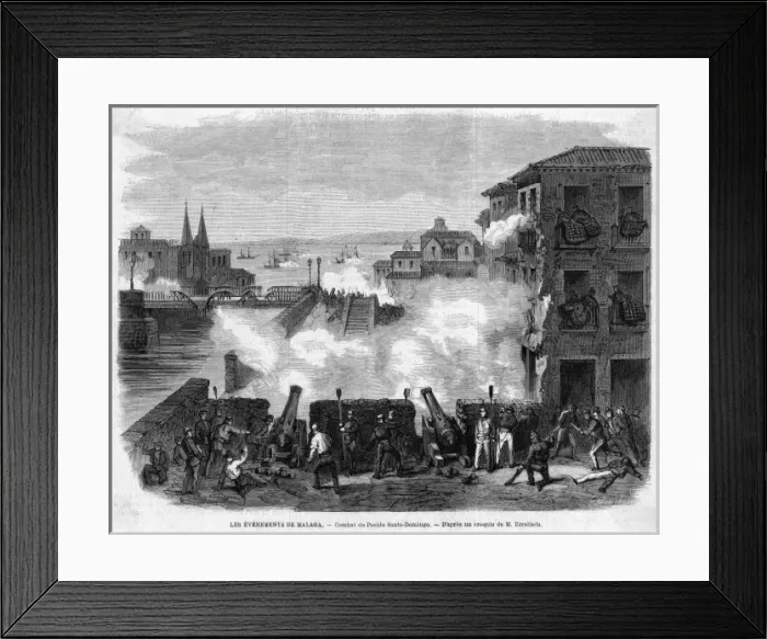 Framed Print : Fighting at Malaga Framed Print : Fighting at Malaga