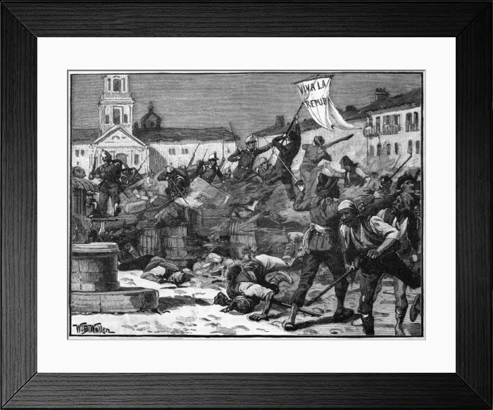 Framed Print : Fighting at Malaga - 2 Framed Print : Fighting at Malaga - 2