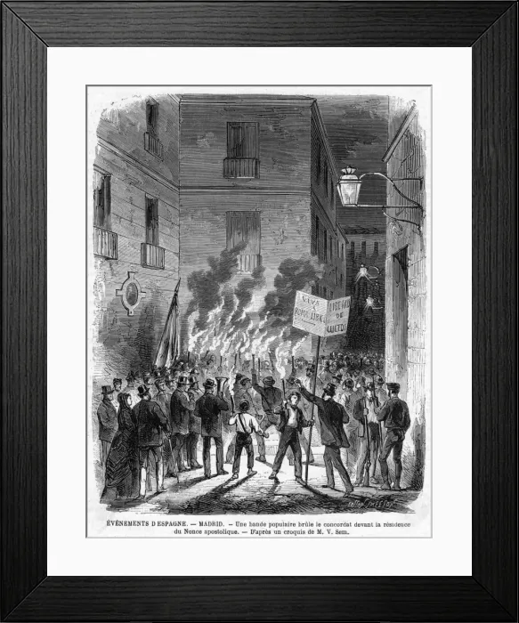Framed Print : Anti-Papal Demo Framed Print : Anti-Papal Demo