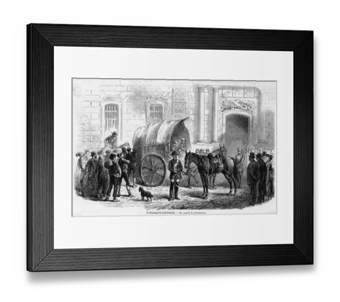 Framed Print : PRISONERS. Activists against the new regime are arrested Framed Print : PRISONERS. Activists against the new regime are arrested