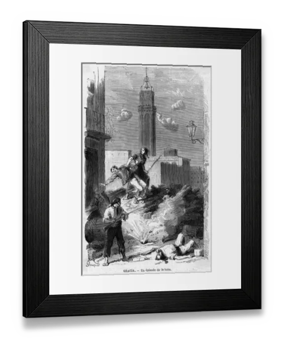 Framed Print : Revolt at Gracia Framed Print : Revolt at Gracia
