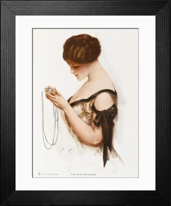 Framed Print : Looking at a Locket Framed Print : Looking at a Locket