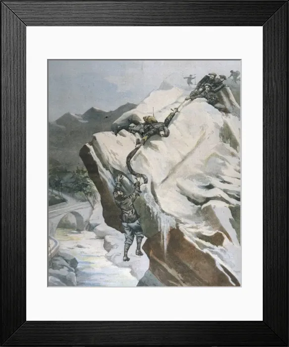 Framed Print : Dramatic Mountain Rescue Framed Print : Dramatic Mountain Rescue
