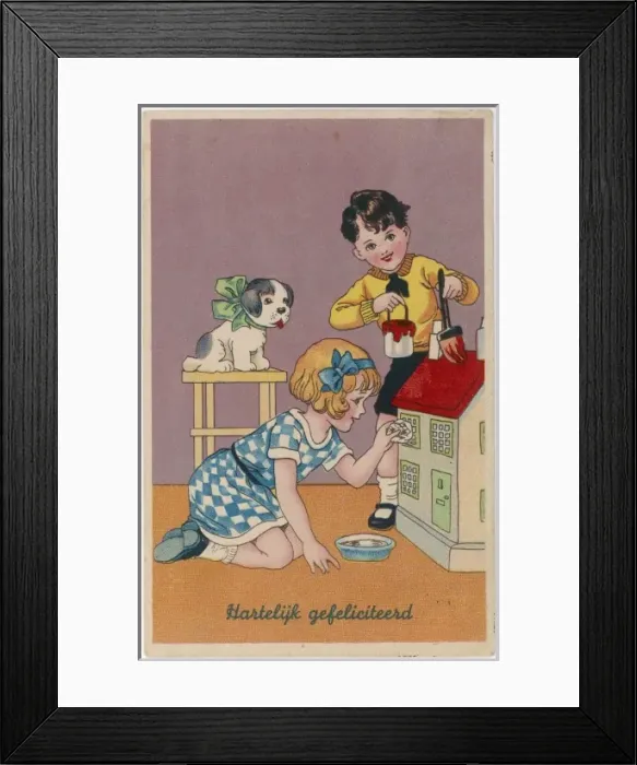 Framed Print : Dolls House Cleaning 20C Framed Print : Dolls House Cleaning 20C