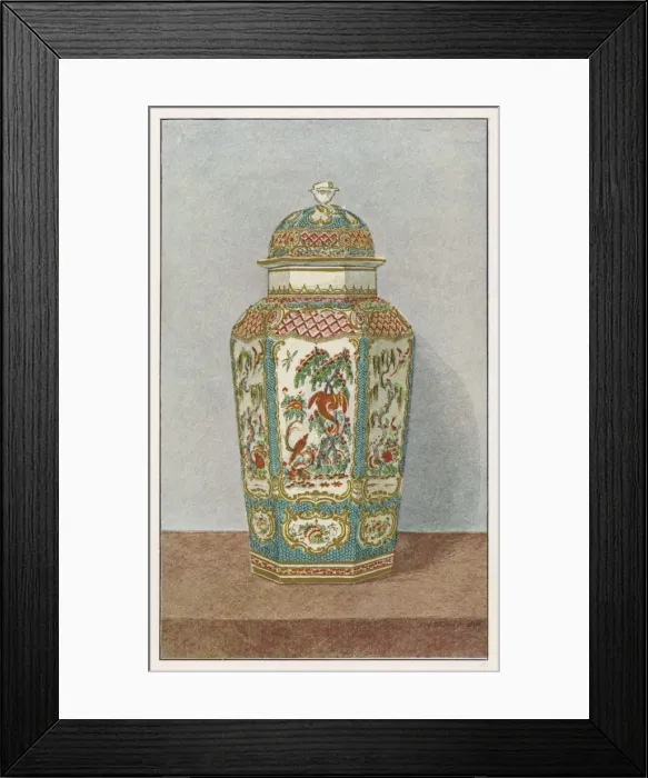 Framed Print : Worcester China Vase Framed Print : Worcester China Vase