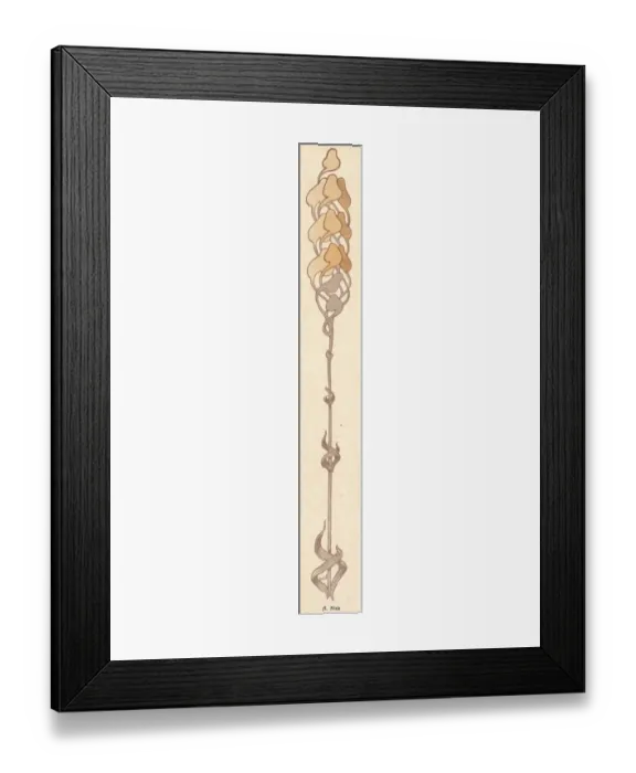 Framed Print : Thin Art Nouveau Flower Framed Print : Thin Art Nouveau Flower