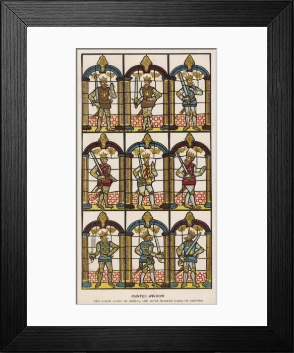 Framed Print : Stained Glass Cheshire Framed Print : Stained Glass Cheshire