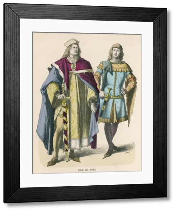 Framed Print : Lord & Knight C14Th Framed Print : Lord & Knight C14Th