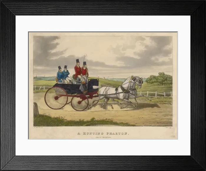 Framed Print : A Hunting Phaeton