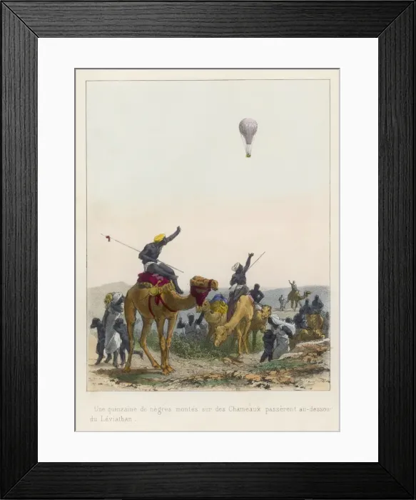 Framed Print : Waving to Balloon / Africa Framed Print : Waving to Balloon / Africa