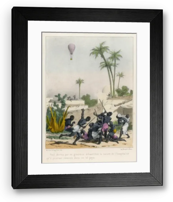 Framed Print : Balloon Scares Natives Framed Print : Balloon Scares Natives