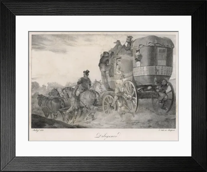 Framed Print : French Diligence / 1823 Framed Print : French Diligence / 1823