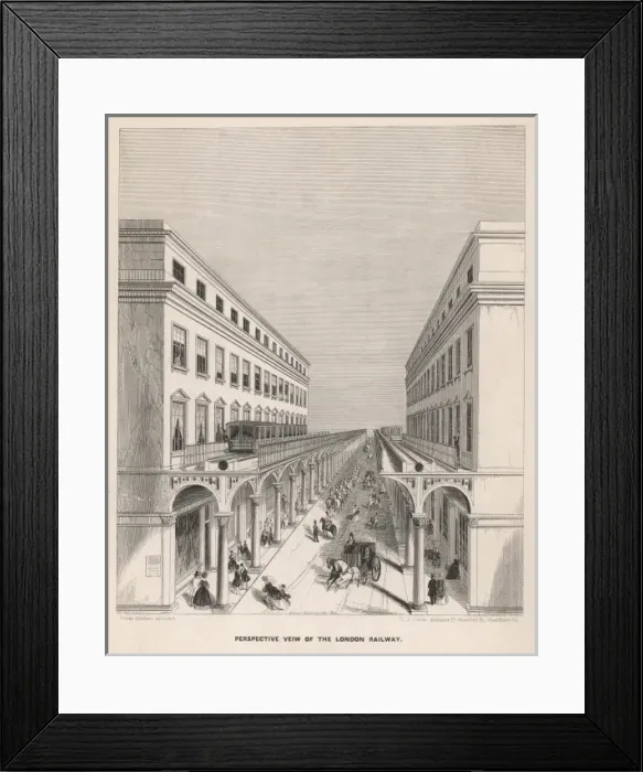 Framed Print : Elevated Railway  /  London
