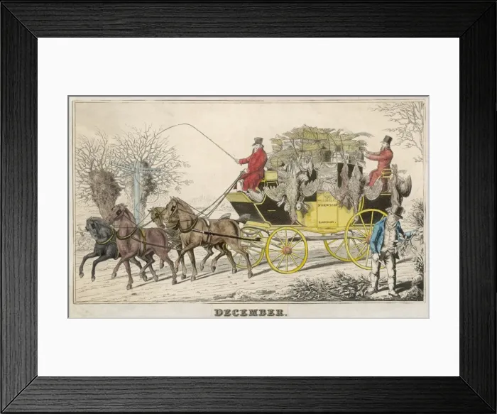 Framed Print : Mail Coach / Cargo of Game Framed Print : Mail Coach / Cargo of Game
