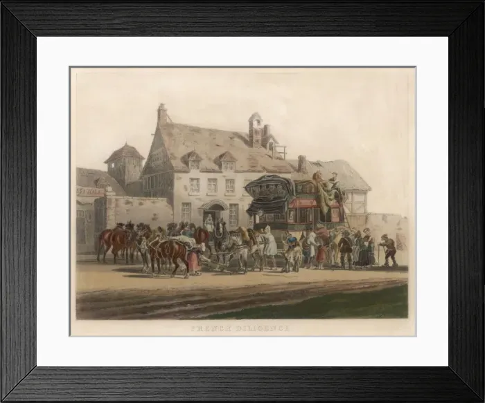 Framed Print : French Diligence / Loading Framed Print : French Diligence / Loading