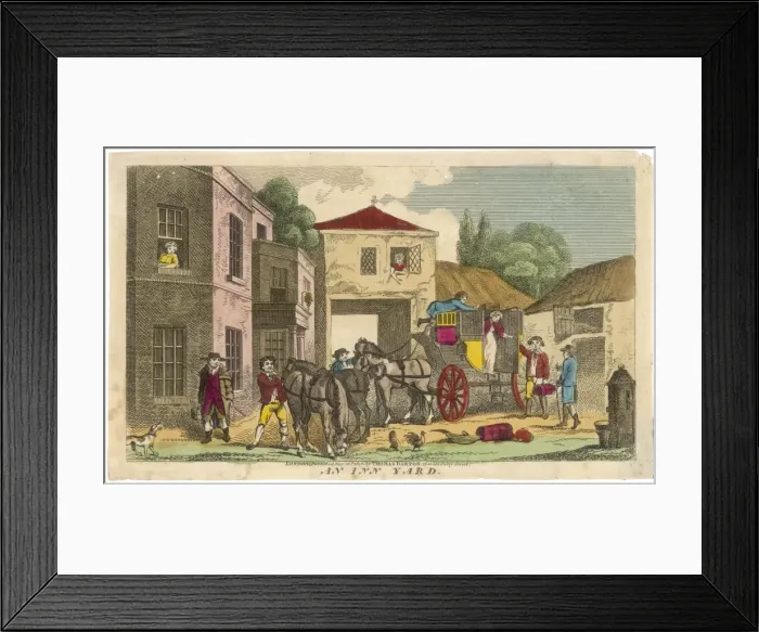 Framed Print : Coaching Inn Yard / 1812 Framed Print : Coaching Inn Yard / 1812