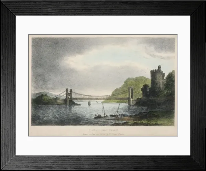 Framed Print : Conway Bridge  /  Wales