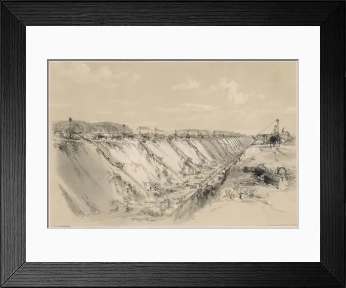 Framed Print : Digging a Rail Cutting Framed Print : Digging a Rail Cutting