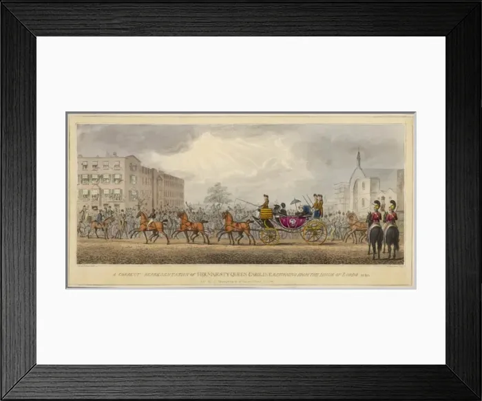 Framed Print : Queen Caroline / Carriage Framed Print : Queen Caroline / Carriage