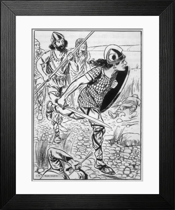 Framed Print : Viking Raiders on Coast Framed Print : Viking Raiders on Coast