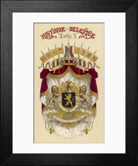 Framed Print : Belgian Coat of Arms Framed Print : Belgian Coat of Arms