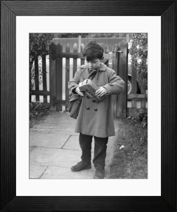 Framed Print : Boy / Model Bus Framed Print : Boy / Model Bus