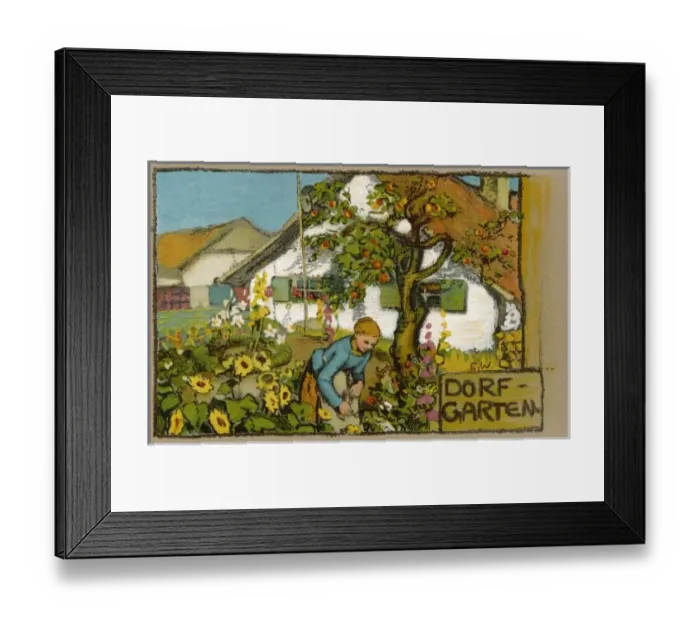 Framed Print : German Garden C1910 Framed Print : German Garden C1910