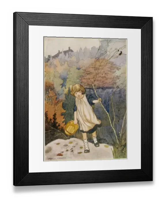 Framed Print : Garden / Loki Girl 1914 Framed Print : Garden / Loki Girl 1914