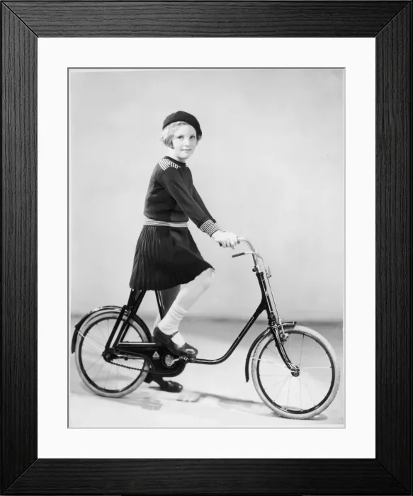 Framed Print : Girl on Bike Framed Print : Girl on Bike