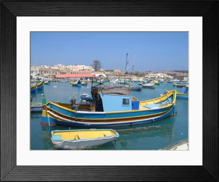 Framed Print : Marsaxlokk Harbour / Malta Framed Print : Marsaxlokk Harbour / Malta