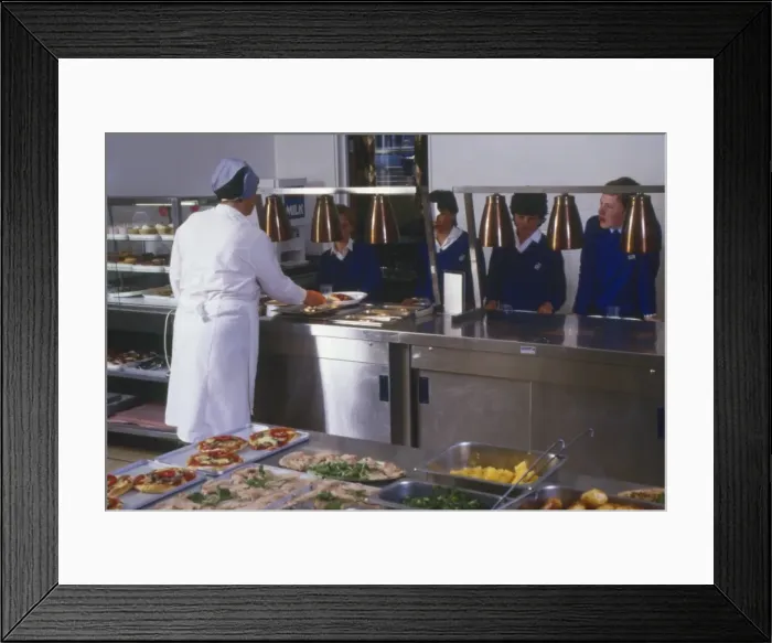 Framed Print : School Dinners 1988 Framed Print : School Dinners 1988