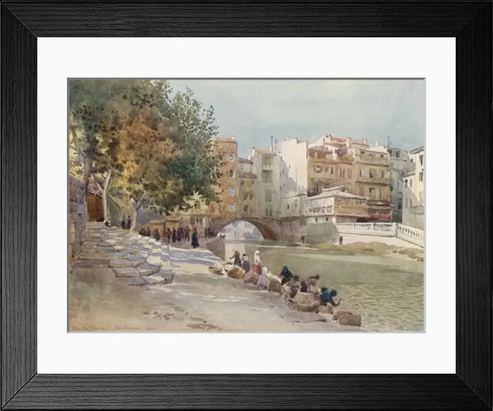 Framed Print : Narbonne / Canal 1904 Framed Print : Narbonne / Canal 1904