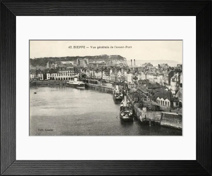 Framed Print : Dieppe / Harbour C1905 Framed Print : Dieppe / Harbour C1905