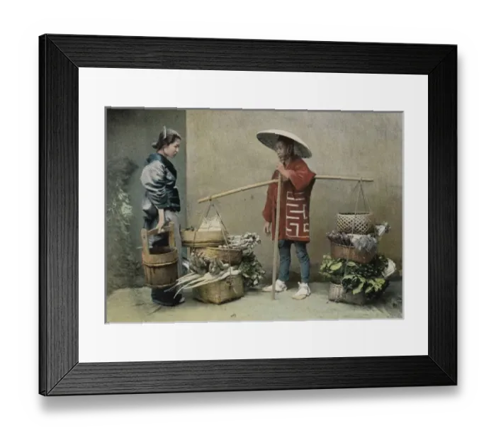 Framed Print : Vegetable Seller, Japan Framed Print : Vegetable Seller, Japan