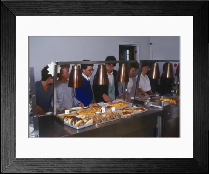 Framed Print : School Dinners 1988 Framed Print : School Dinners 1988