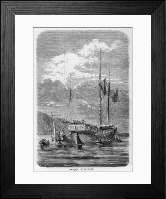 Framed Print : Chinese War Junk Framed Print : Chinese War Junk