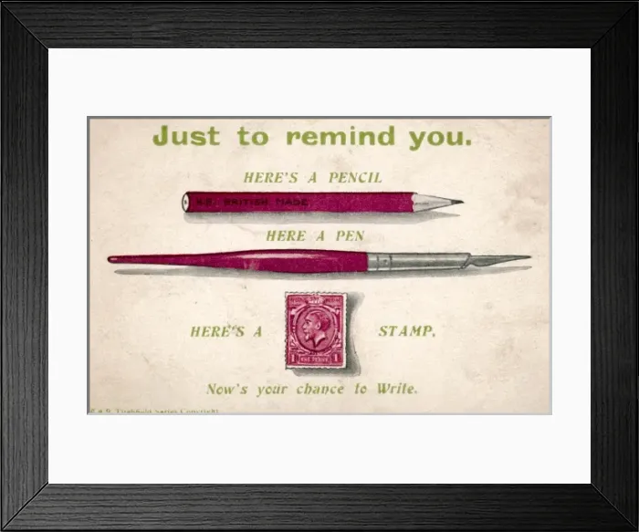 Framed Print : A Reminder to Write Framed Print : A Reminder to Write