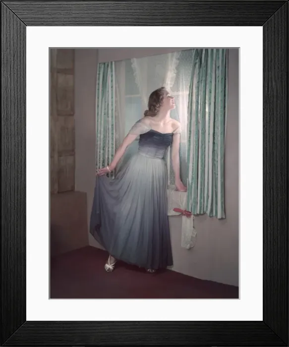 Framed Print : Innocence in Blue 1950S