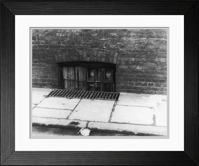 Framed Print : Slum Basement Window Framed Print : Slum Basement Window