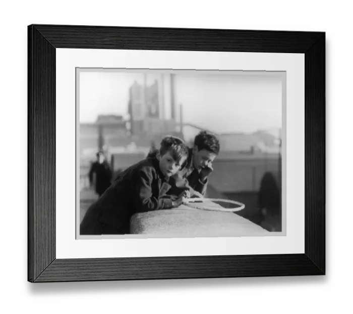 Framed Print : Embankment Boys Framed Print : Embankment Boys