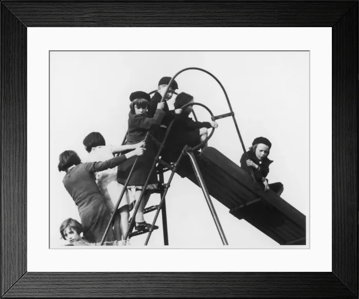 Framed Print : Kids on a Slide Framed Print : Kids on a Slide