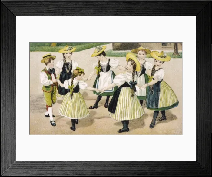 Framed Print : Vaud Children Dance Framed Print : Vaud Children Dance