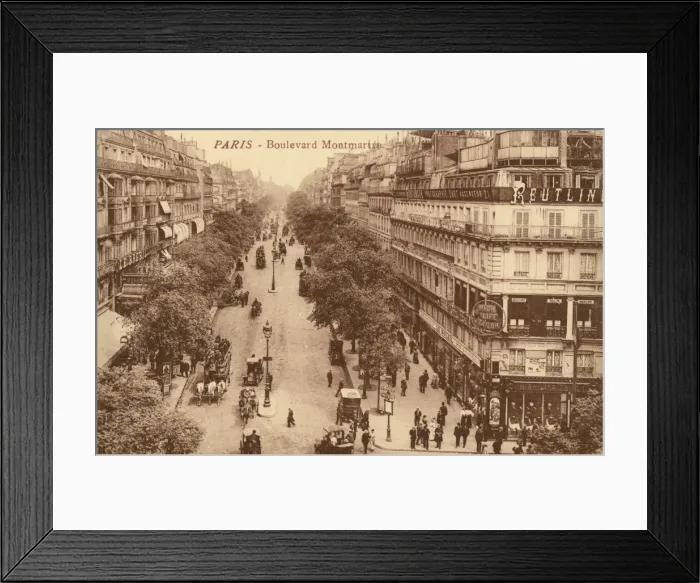 Framed Print : Paris / Boulevard Montmart Framed Print : Paris / Boulevard Montmart