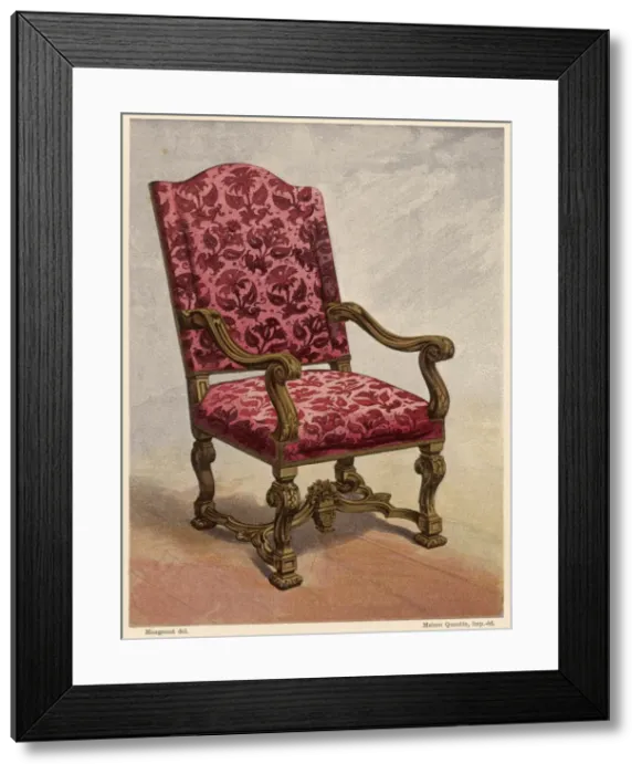 Framed Print : French C17 Armchair Framed Print : French C17 Armchair