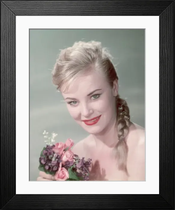 Framed Print : Pin-Up with Bouquet Framed Print : Pin-Up with Bouquet